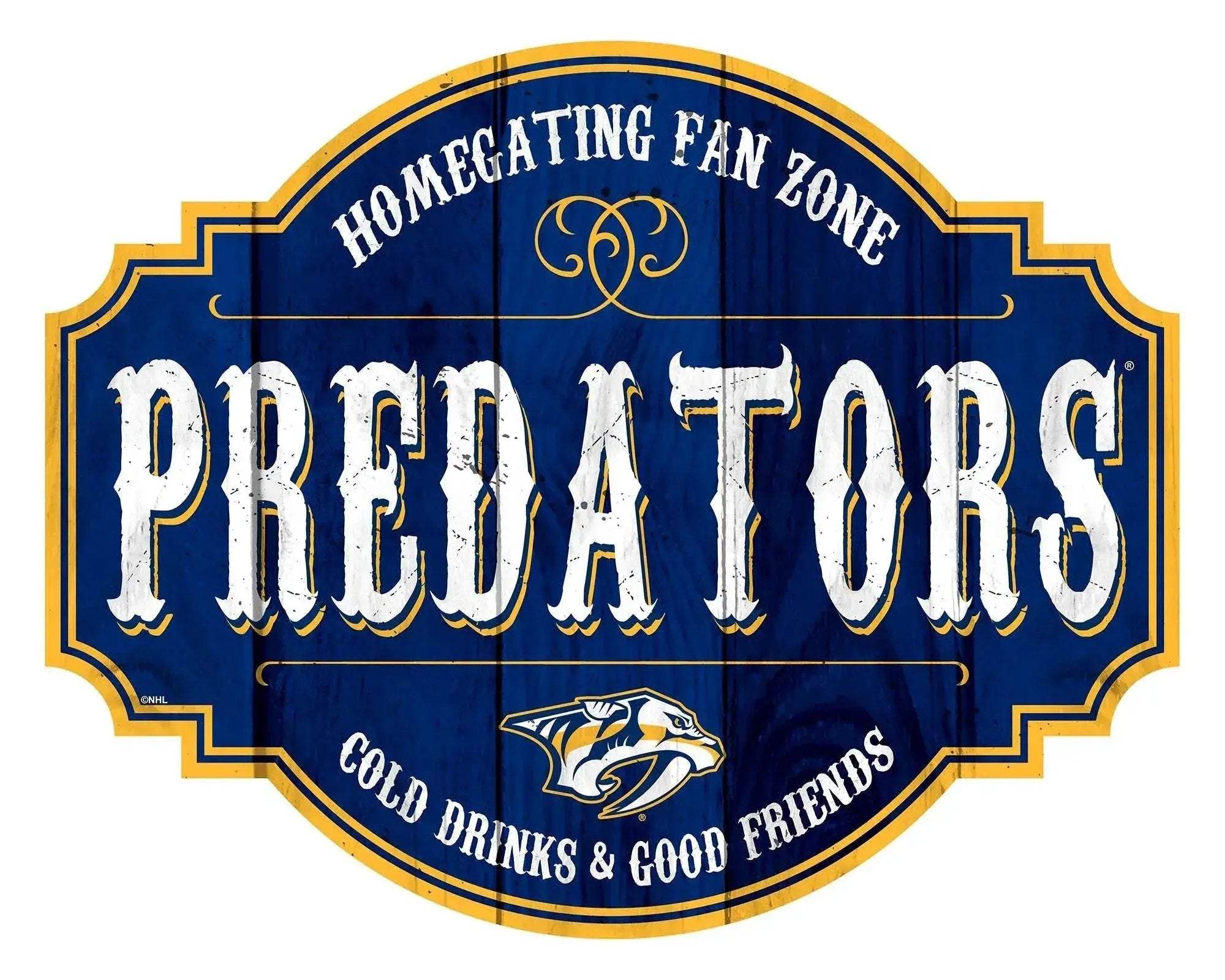 Nashville Predators Wood Sign 12 Inch Homegating Tavern