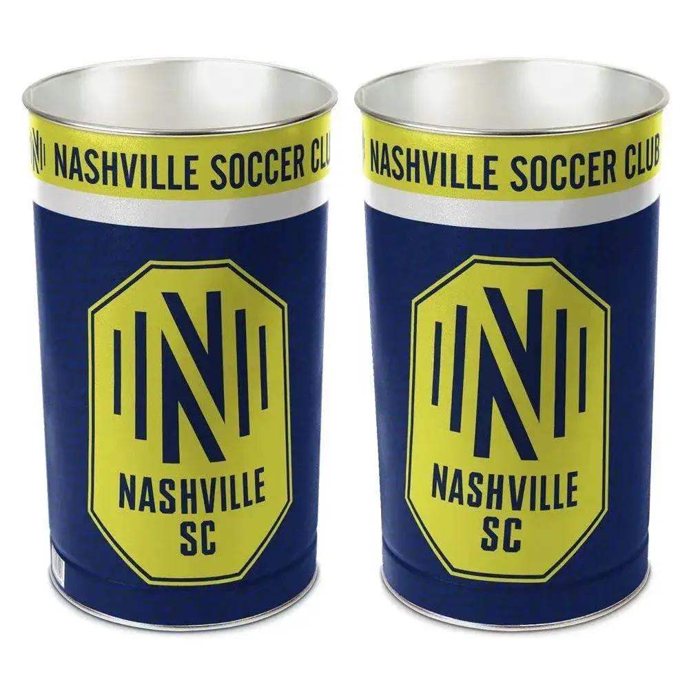 Nashville SC Wastebasket 15 Inch Metal Trash Can Decor
