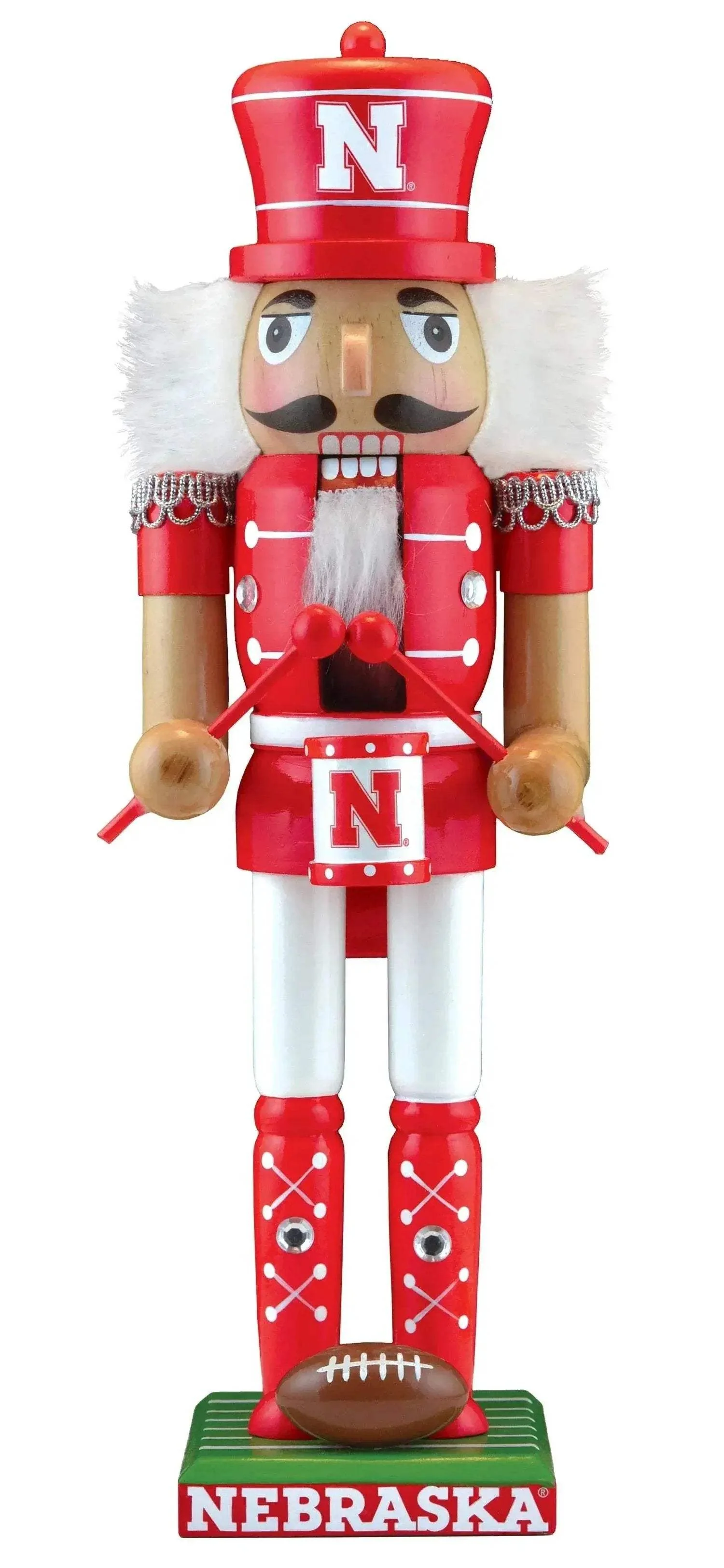 Nebraska Cornhuskers Nutcracker Handcrafted Solid Wood