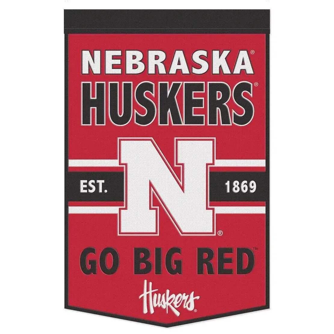 Nebraska Cornhuskers Wool Banner 24x38 Dynasty Slogan