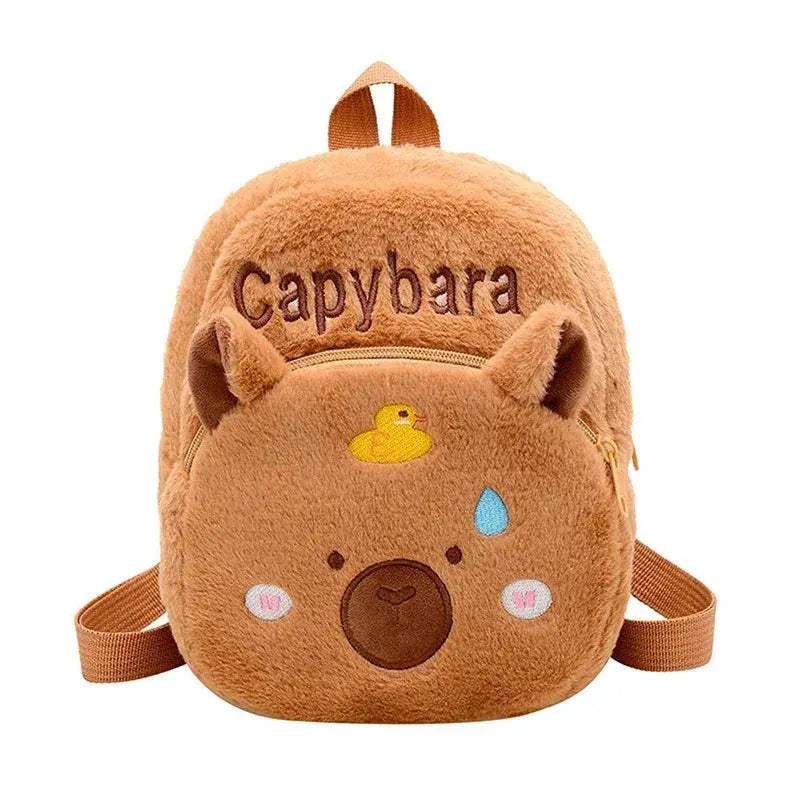 Cartoon Capybara Plush Backpack For Girls Soft Portable Bag - Image 12