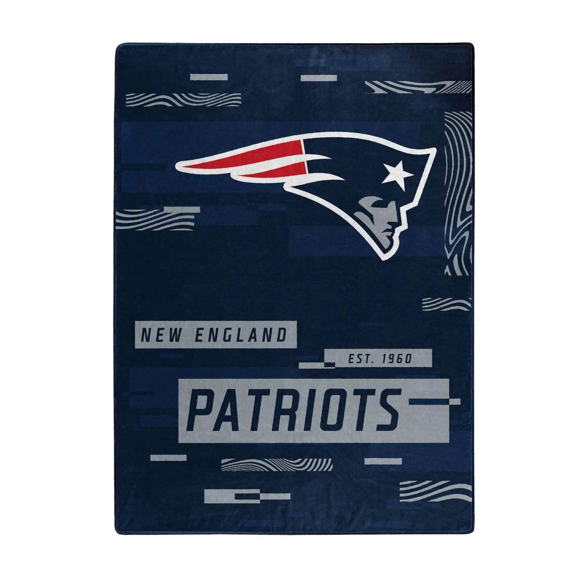 New England Patriots Raschel Throw Blanket Digitize Design