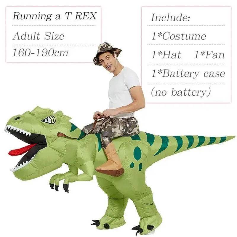 New Inflatable Dinosaur Costume Riding T Rex For Adults - Image 12