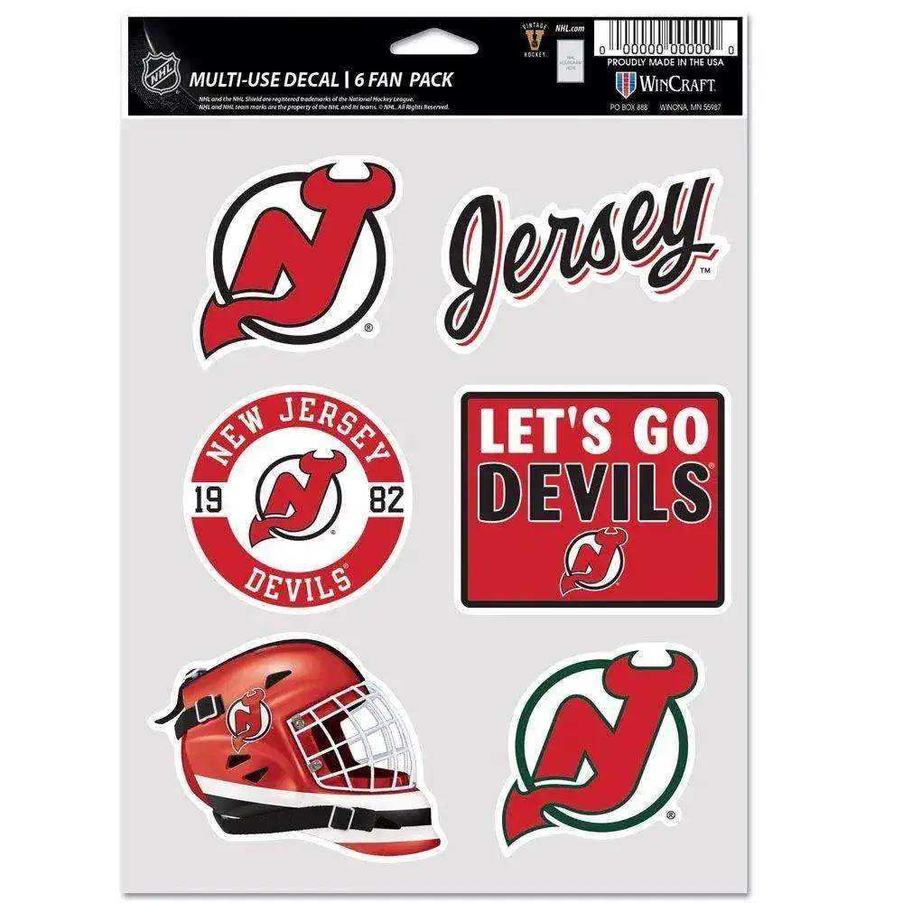 New Jersey Devils Decal Set Multi Use Fan Pack Six Pack