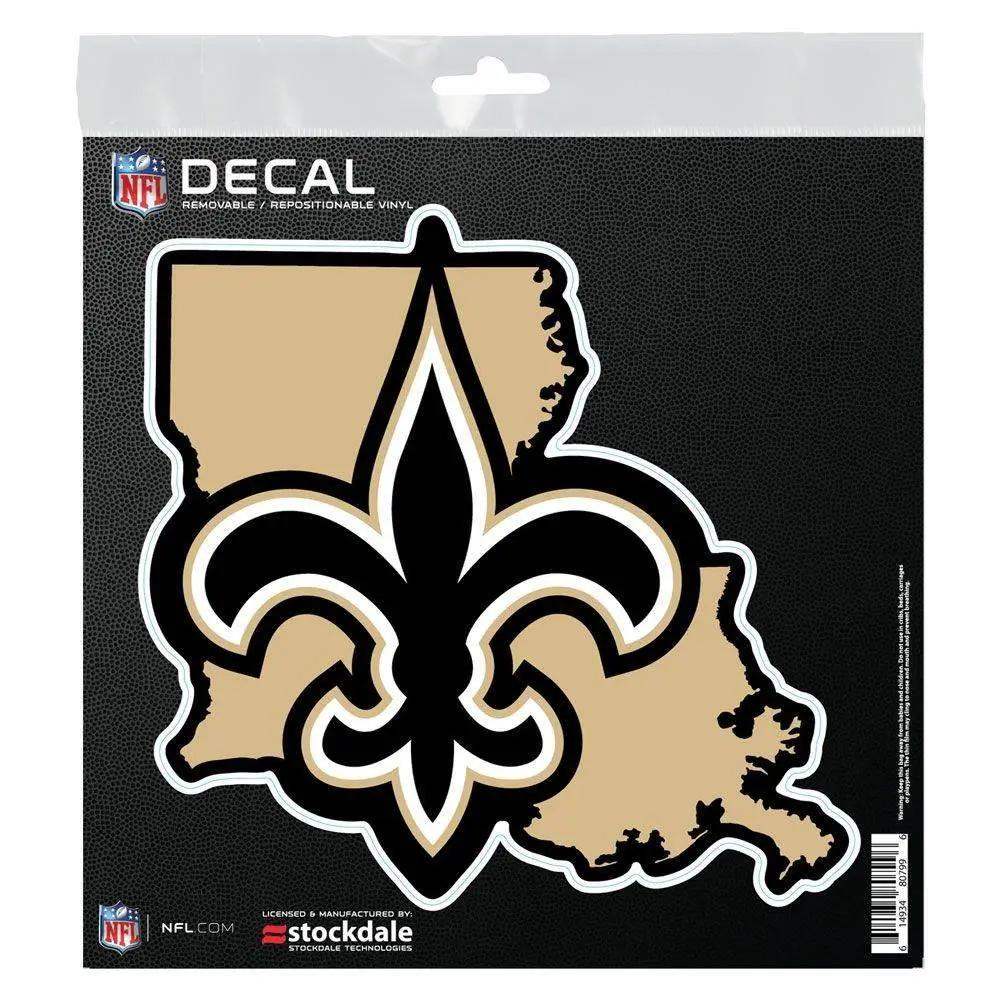New Orleans Saints State Shape Decal 6x6 All Surface