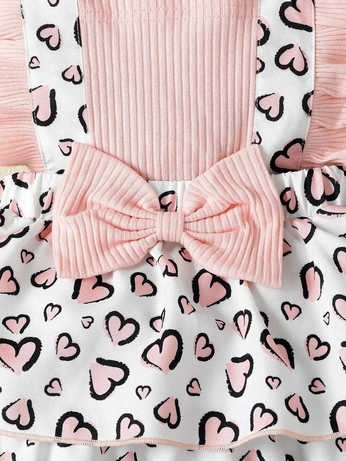 Newborn Baby Girl Dress With Flutter Sleeves Print - Image 6