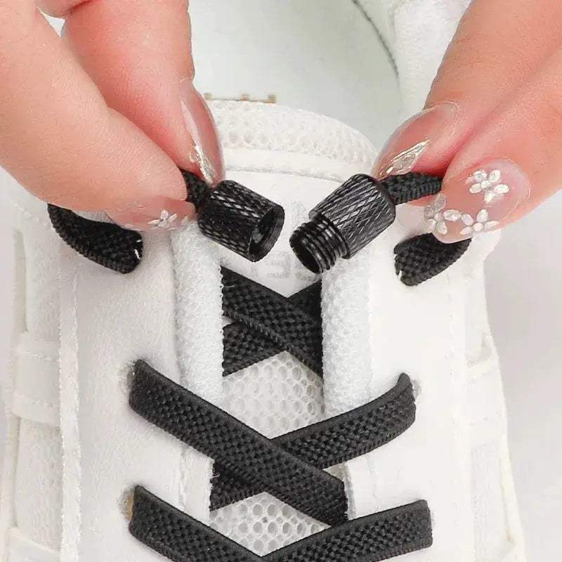 No Tie Elastic Shoelaces For Sneakers Flat Stretch Laces - Image 2