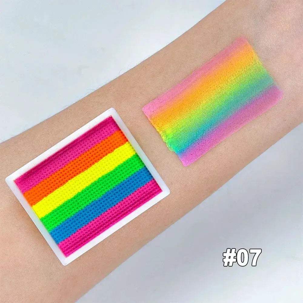 Non Toxic Water Soluble Rainbow Face Paint Palette - Image 15