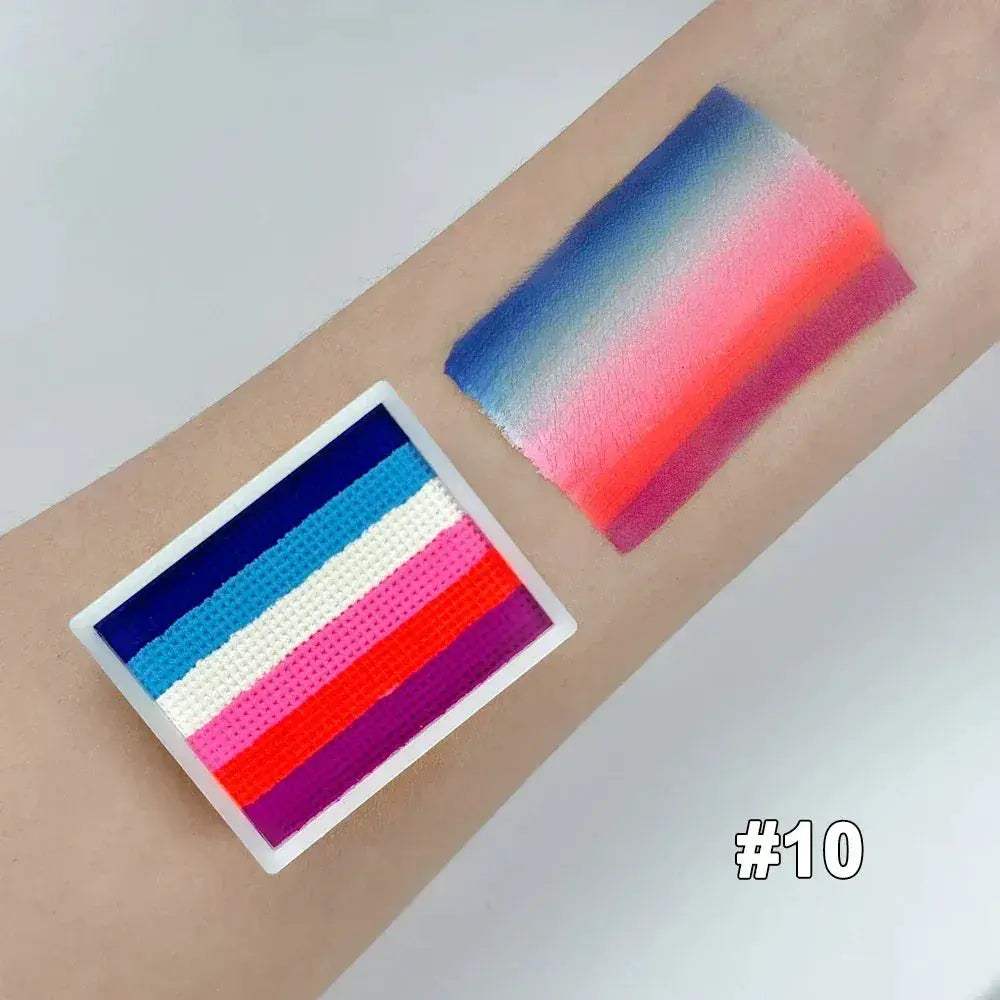 Non Toxic Water Soluble Rainbow Face Paint Palette - Image 17