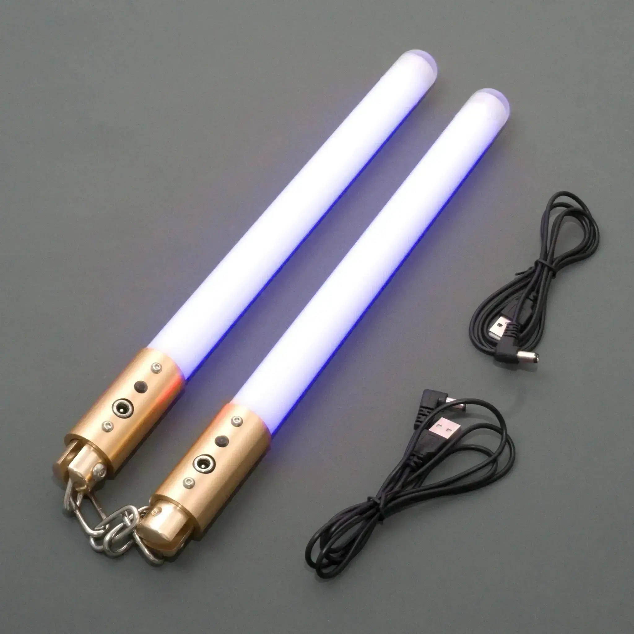 Nunchaku Set Pixel Lit Lightsabers 35cm Heavy Dueling Cosplay Toy - Image 9