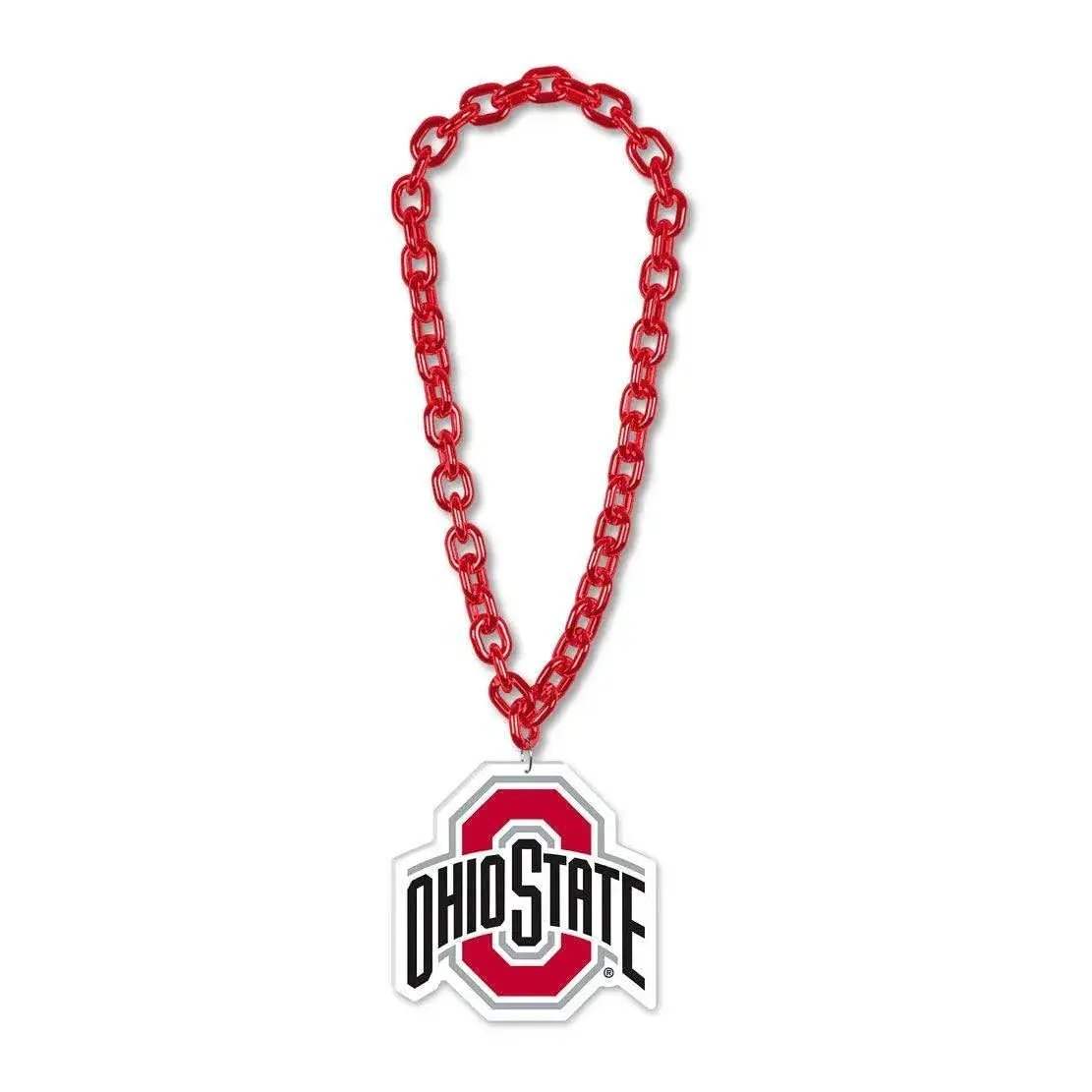 Ohio State Buckeyes Foam Logo Necklace With 38 Inch Chain