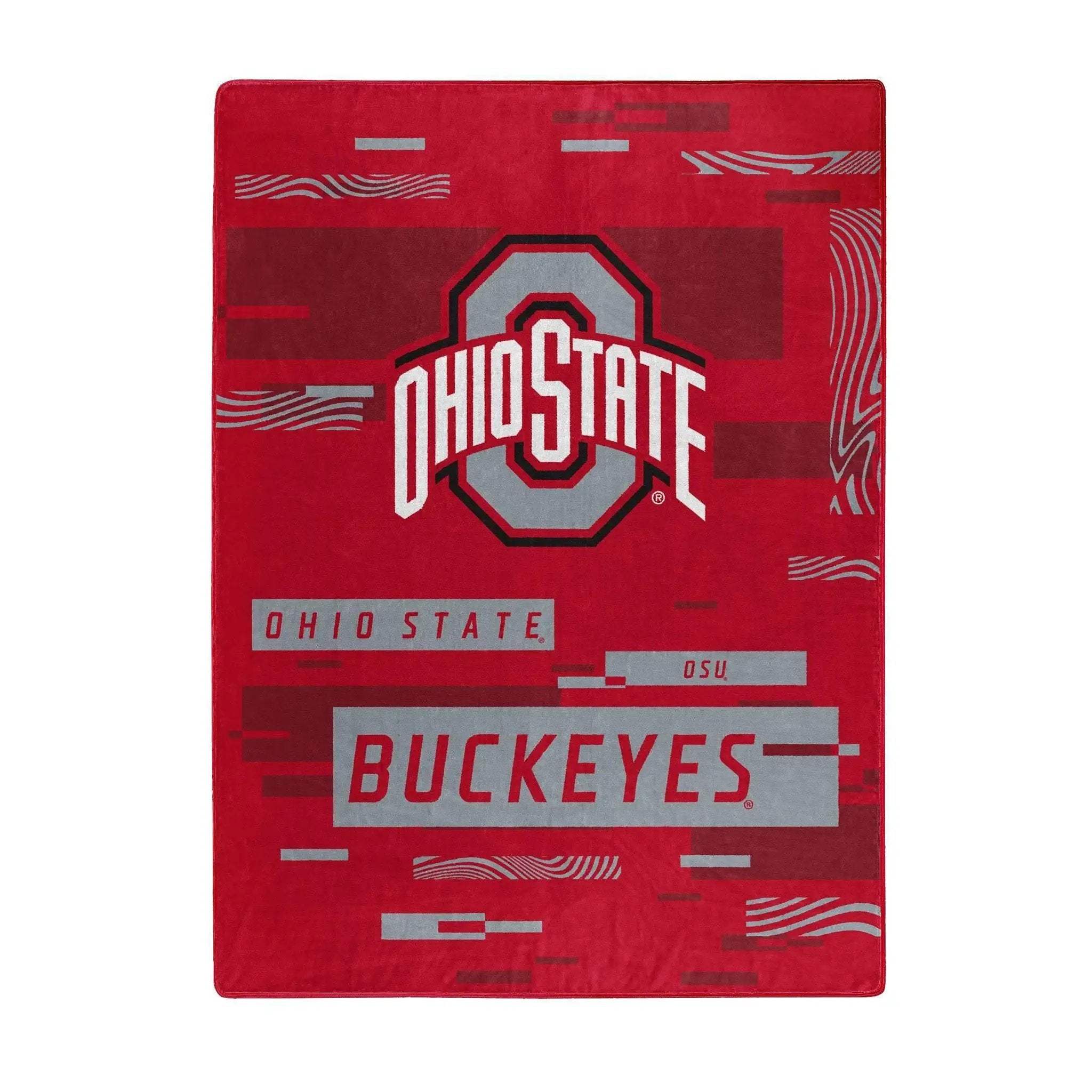 Ohio State Buckeyes Raschel Throw Blanket 60x80 Digitized