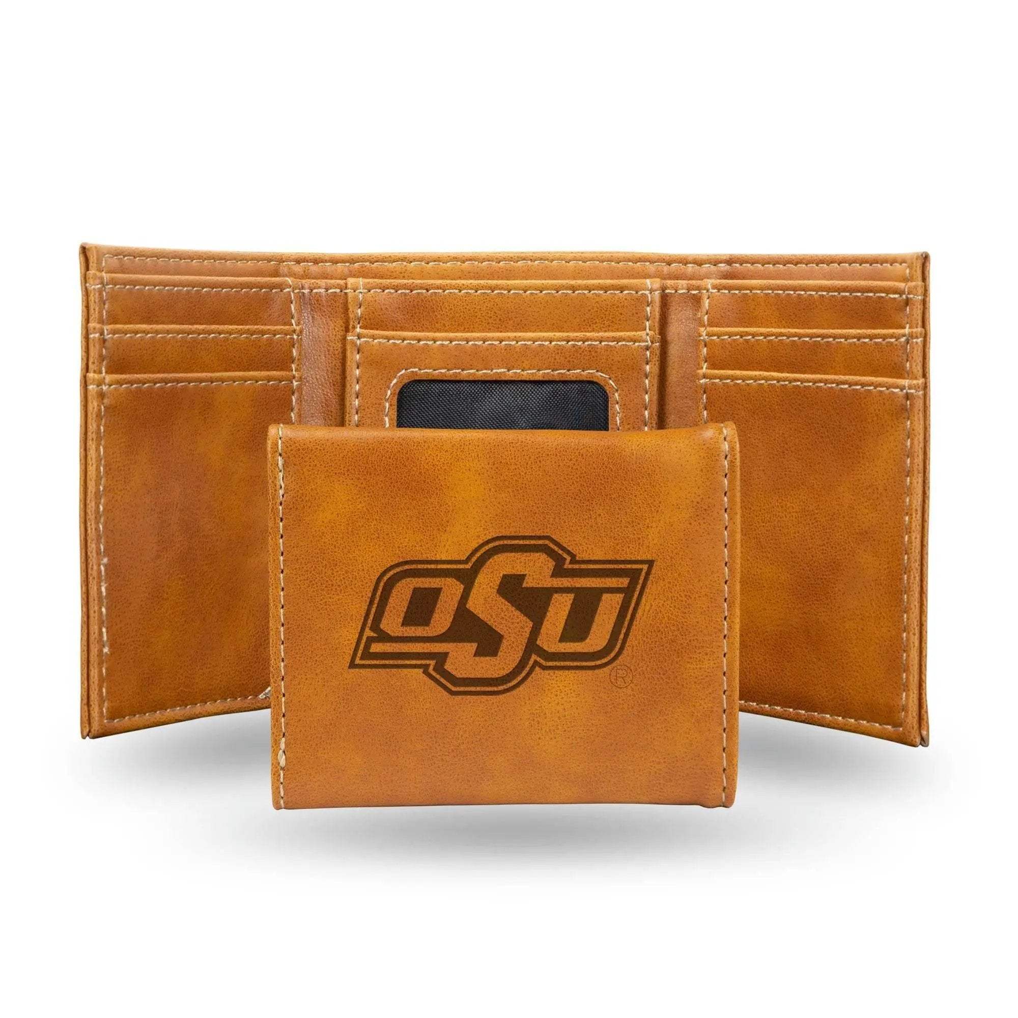 Oklahoma State Cowboys Trifold Wallet Laser Engraved