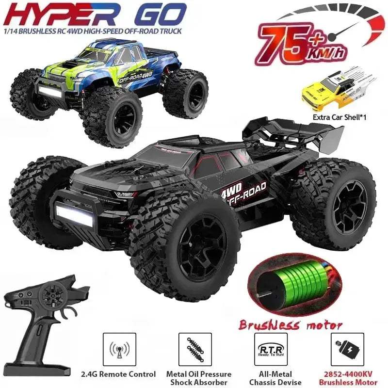 One Fourteenth Scale 4WD Brushless RC Car High Speed
