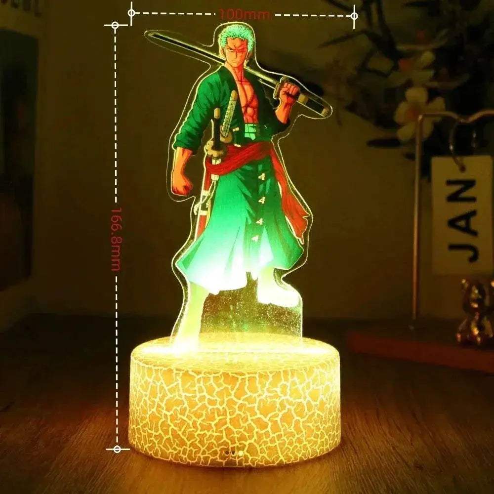 One Piece Anime Figures 3D Lamp PVC Action Collection Model Toys LED Night Light - Image 10
