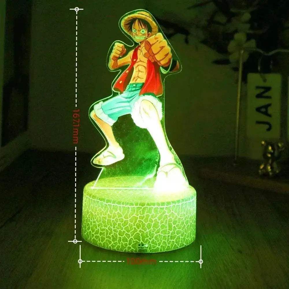 One Piece Anime Figures 3D Lamp PVC Action Collection Model Toys LED Night Light - Image 11