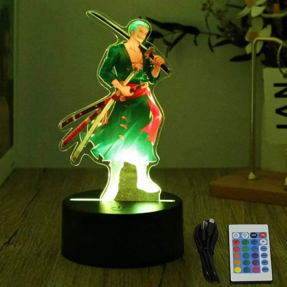 One Piece Anime Figures 3D Lamp PVC Action Collection Model Toys LED Night Light - Image 12