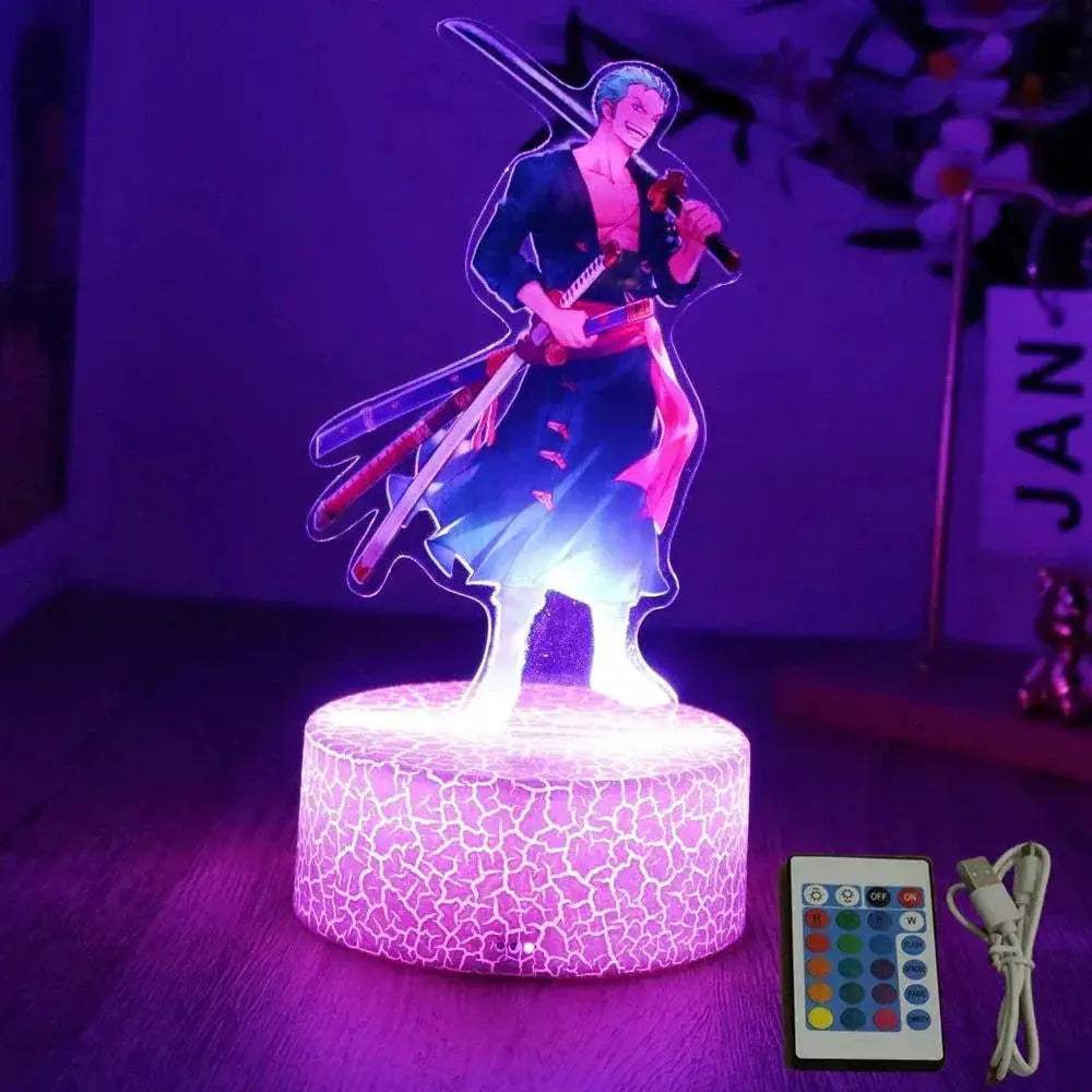 One Piece Anime Figures 3D Lamp PVC Action Collection Model Toys LED Night Light - Image 14