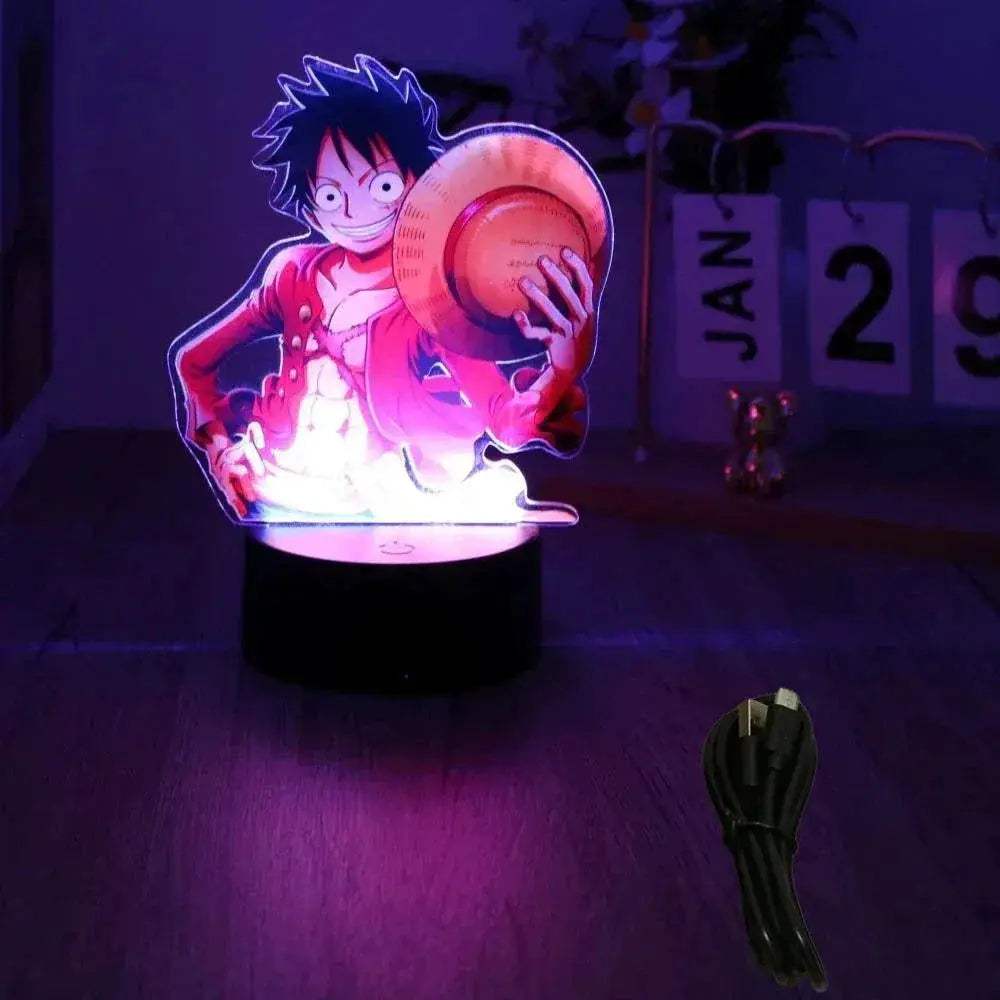 One Piece Anime Figures 3D Lamp PVC Action Collection Model Toys LED Night Light - Image 20