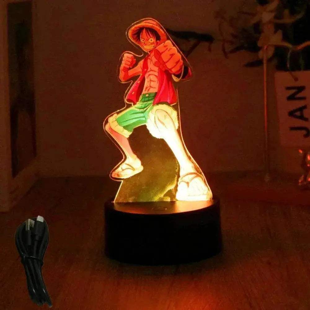 One Piece Anime Figures 3D Lamp PVC Action Collection Model Toys LED Night Light - Image 23