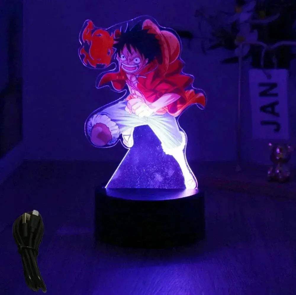 One Piece Anime Figures 3D Lamp PVC Action Collection Model Toys LED Night Light - Image 24