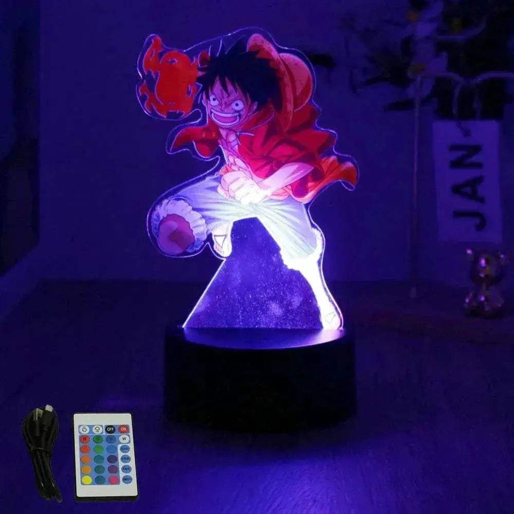 One Piece Anime Figures 3D Lamp PVC Action Collection Model Toys LED Night Light - Image 25