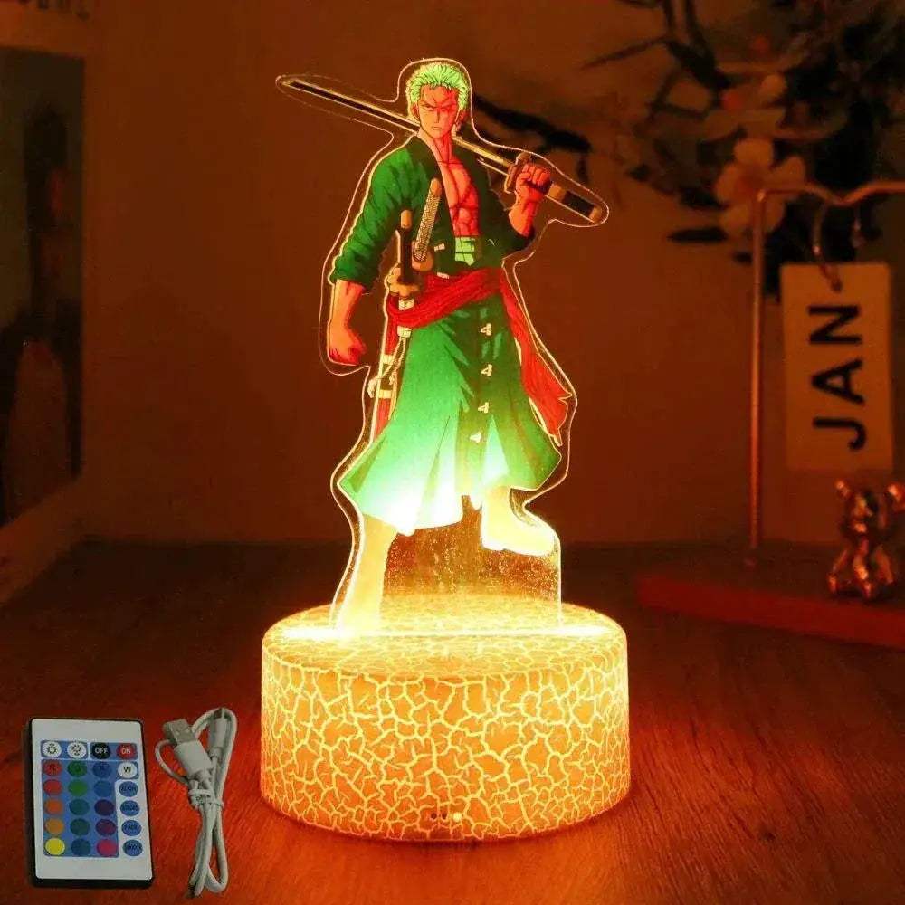 One Piece Anime Figures 3D Lamp PVC Action Collection Model Toys LED Night Light - Image 29