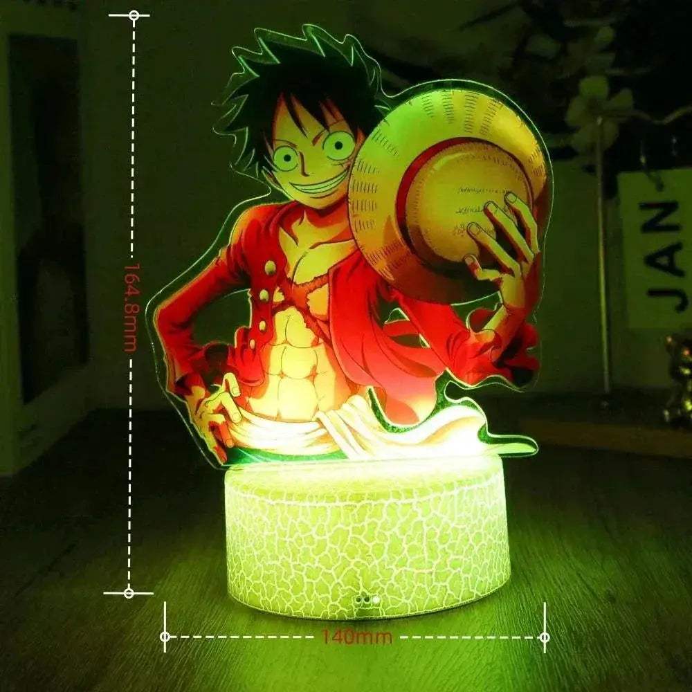 One Piece Anime Figures 3D Lamp PVC Action Collection Model Toys LED Night Light - Image 8