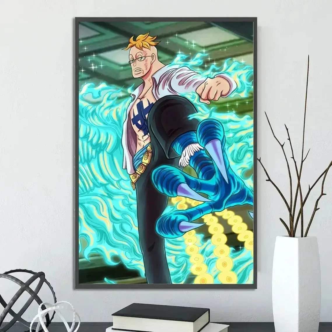 One Piece Anime Self-adhesive Poster, Anime Wall Art Wallpaper Home Decoration Painting Wall Art For Bedroom - Image 32