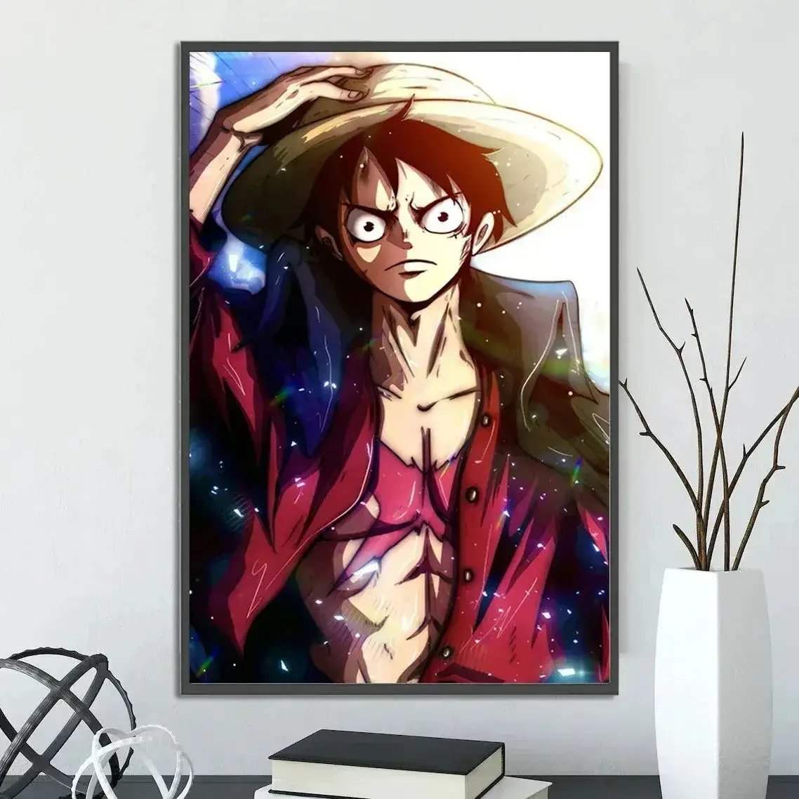 One Piece Anime Self-adhesive Poster, Anime Wall Art Wallpaper Home Decoration Painting Wall Art For Bedroom - Image 33