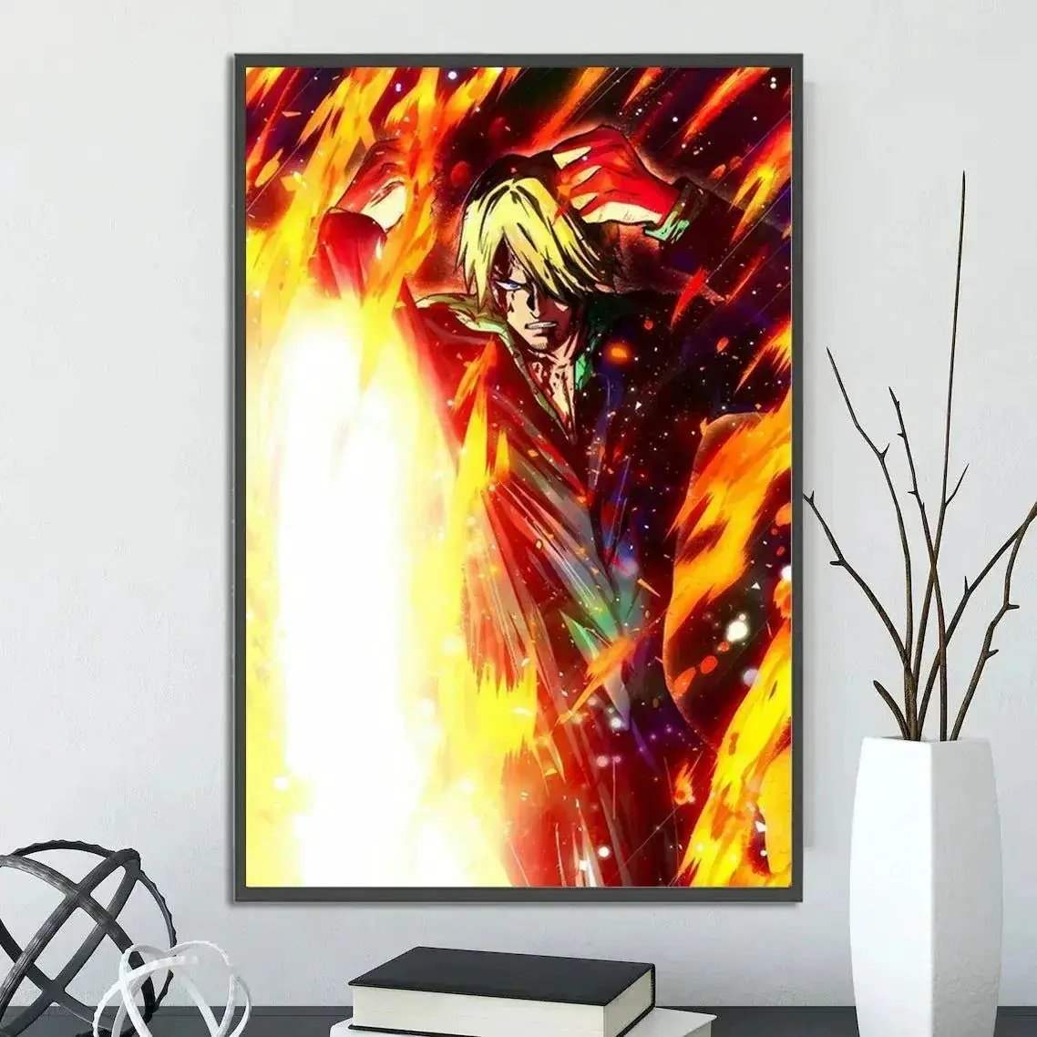 One Piece Anime Self-adhesive Poster, Anime Wall Art Wallpaper Home Decoration Painting Wall Art For Bedroom - Image 9