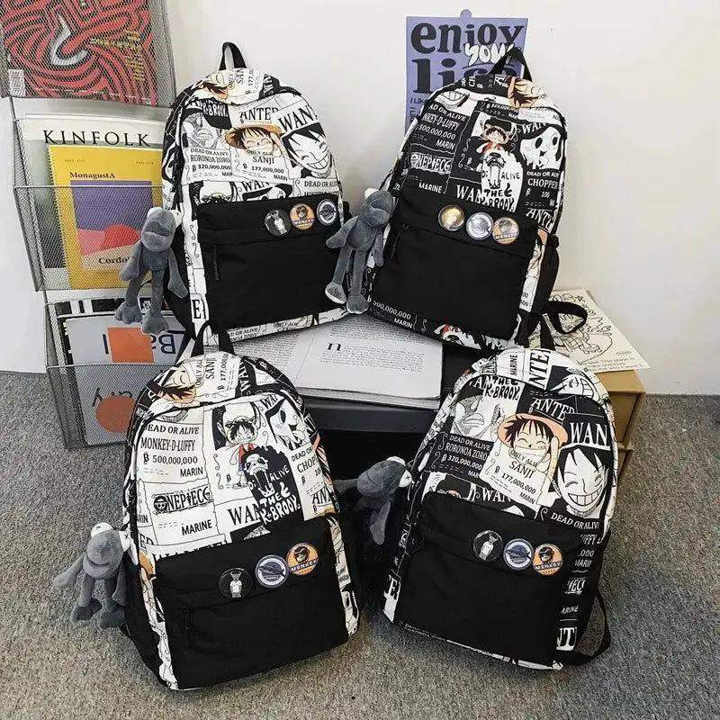 One Piece Luffy Printing Backpack Bags Anime School Bag Student Schoolbag For Men and Women - Image 4