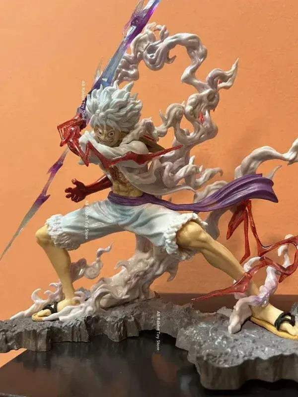 One Piece Nika Luffy Figure Luffy Sun God Gear 5 Anime Figurines With Light Ball 28 cm - Image 8