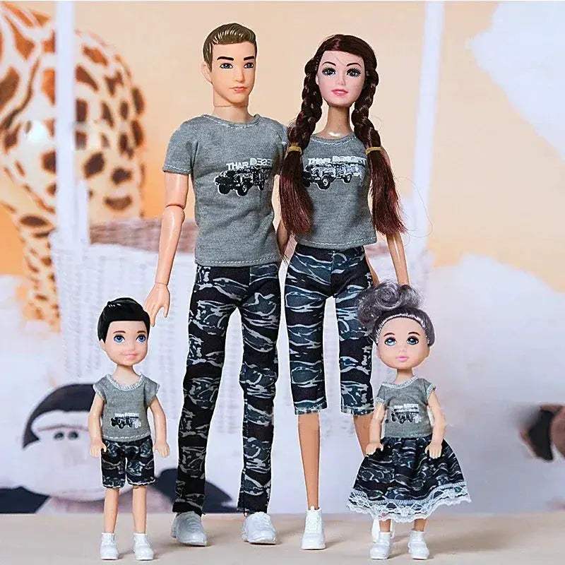 One Sixth BJD Family Dolls With Parents For Creative Play