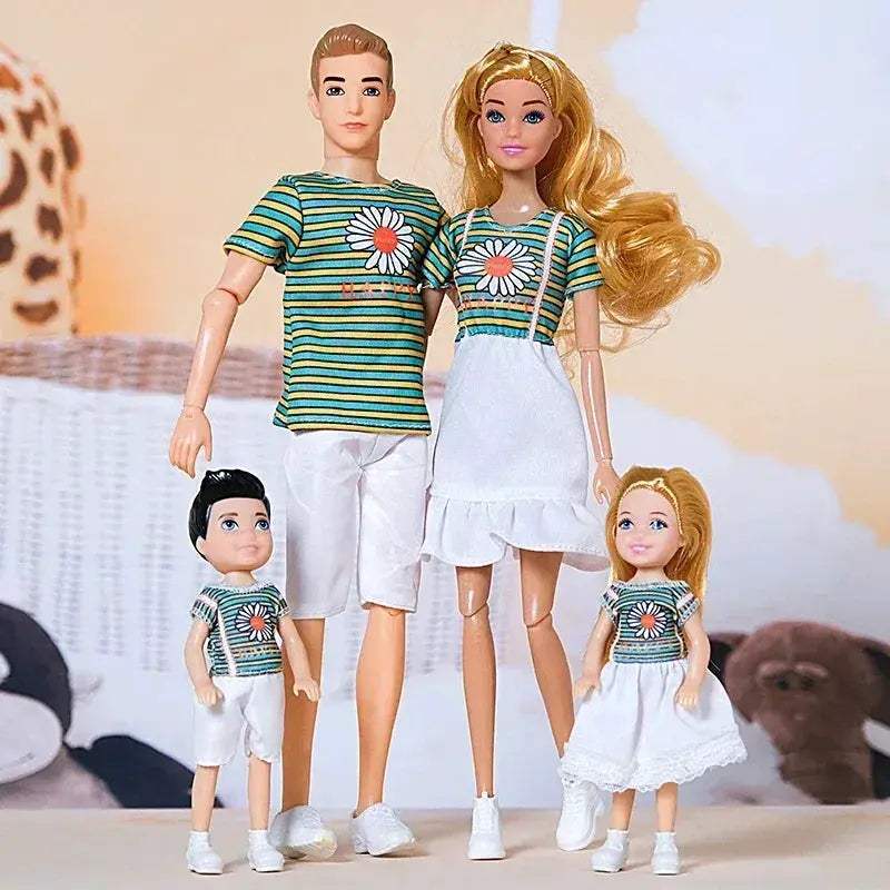 One Sixth Scale Movable Family Dolls Set 30cm Jointed Bodies - Image 16