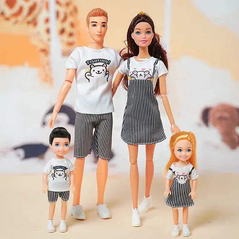 One Sixth Scale Movable Family Dolls Set 30cm Jointed Bodies - Image 19