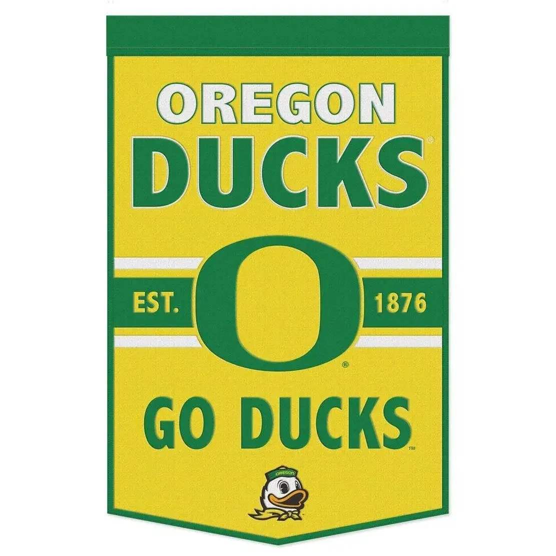 Oregon Ducks Wool Banner 24x38 Dynasty Slogan Design