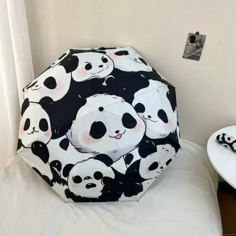 Panda Kids Umbrella Automatic Folding UV Protection - Image 3
