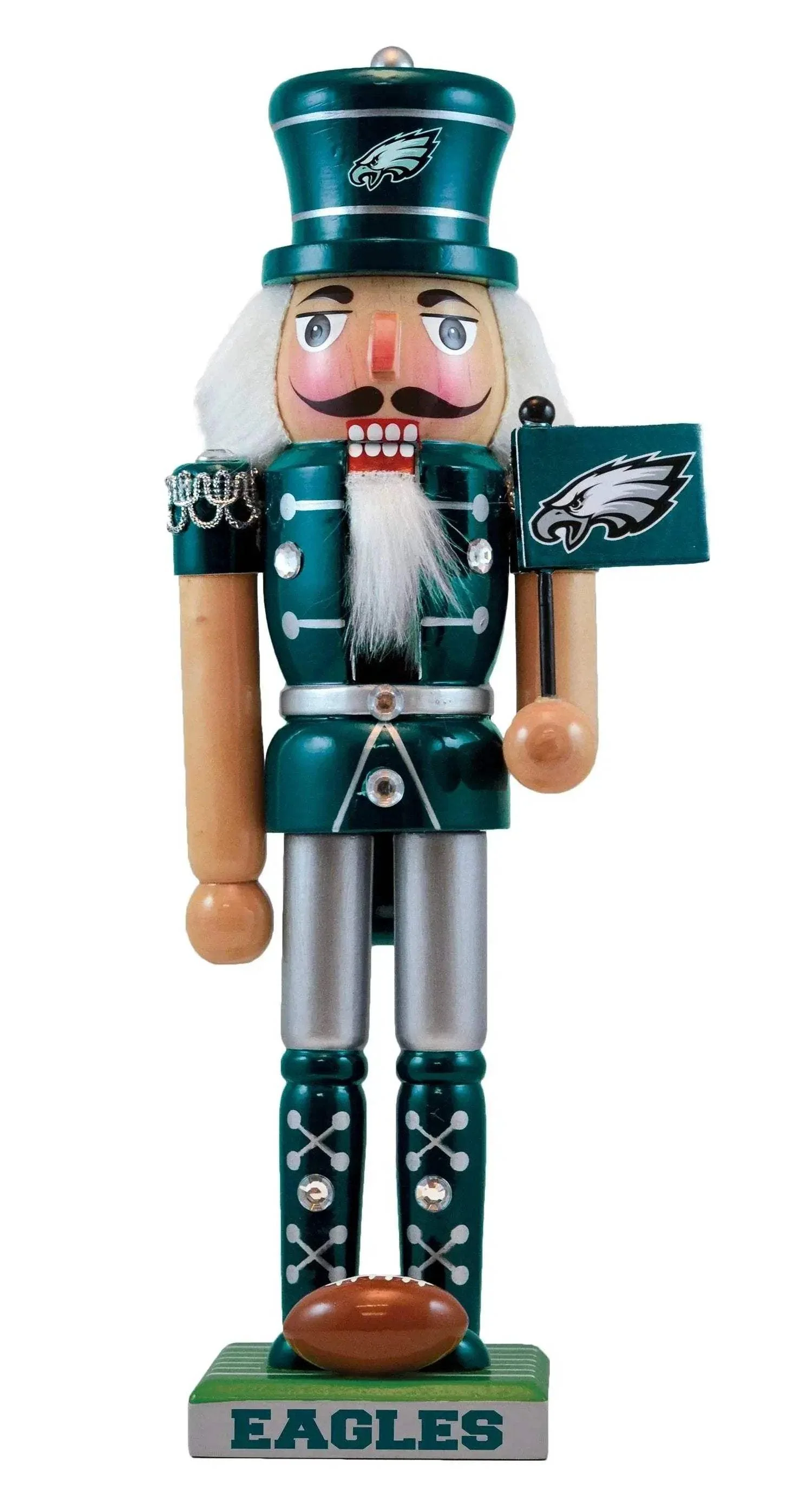 Philadelphia Eagles Nutcracker Handcrafted Wood Collectible