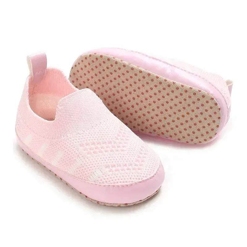 Pink Baby Shoes For Girls First Walker Comfort Sole - Image 2