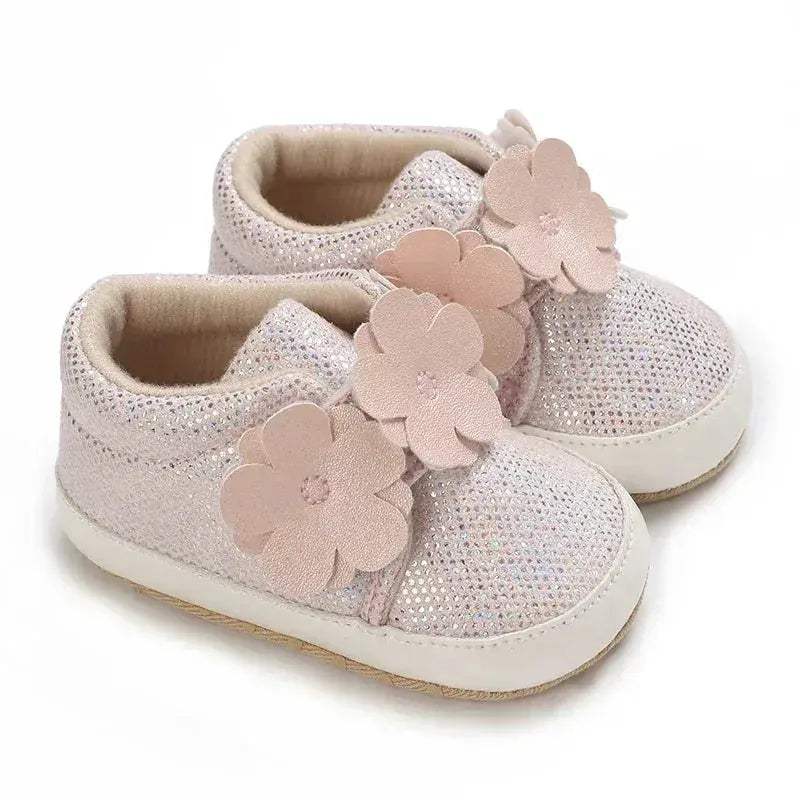 Pink Baby Shoes For Girls First Walker Comfort Sole - Image 8