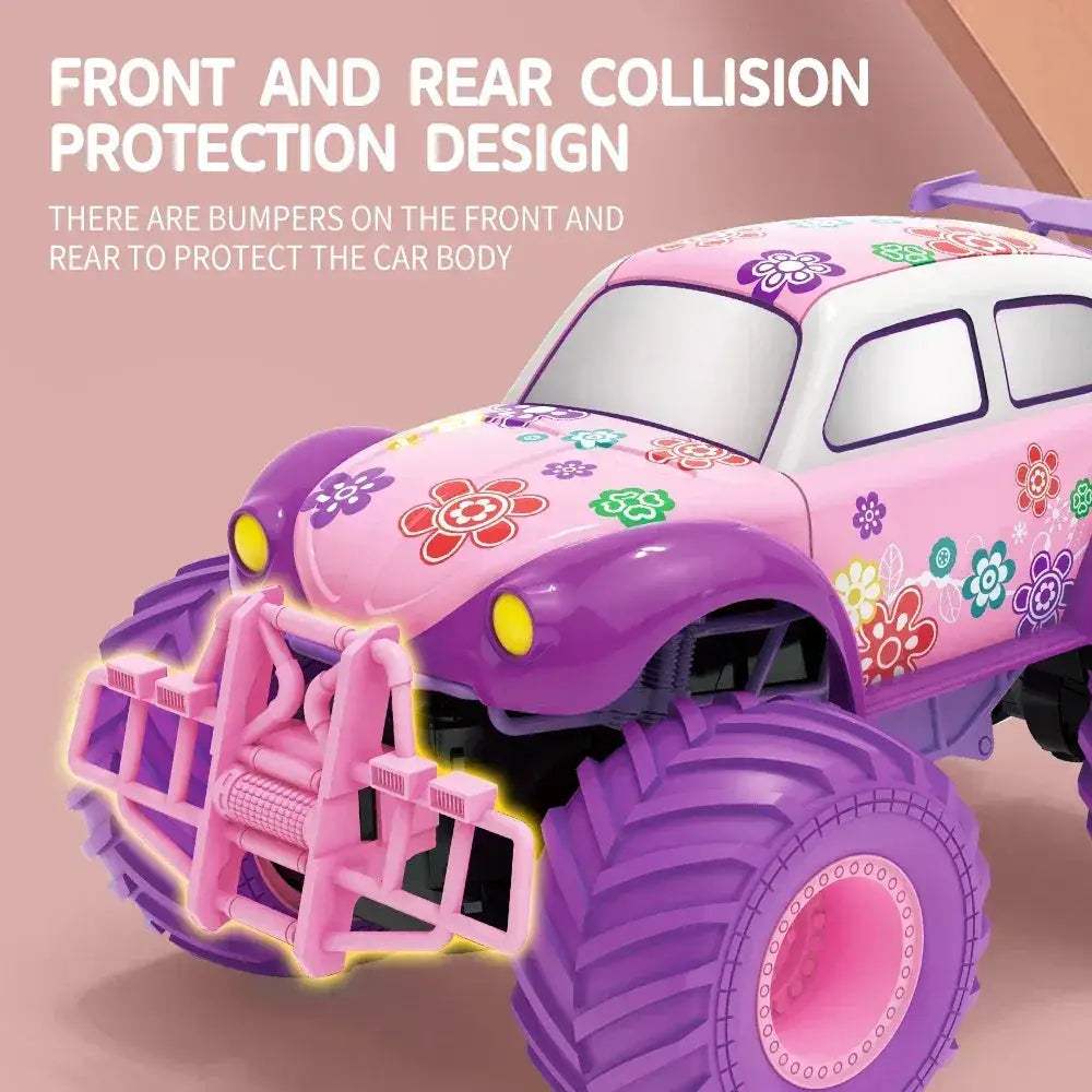 Pink RC Car Remote Control Truck DropResistant Climbing Stunt Toy - Image 5