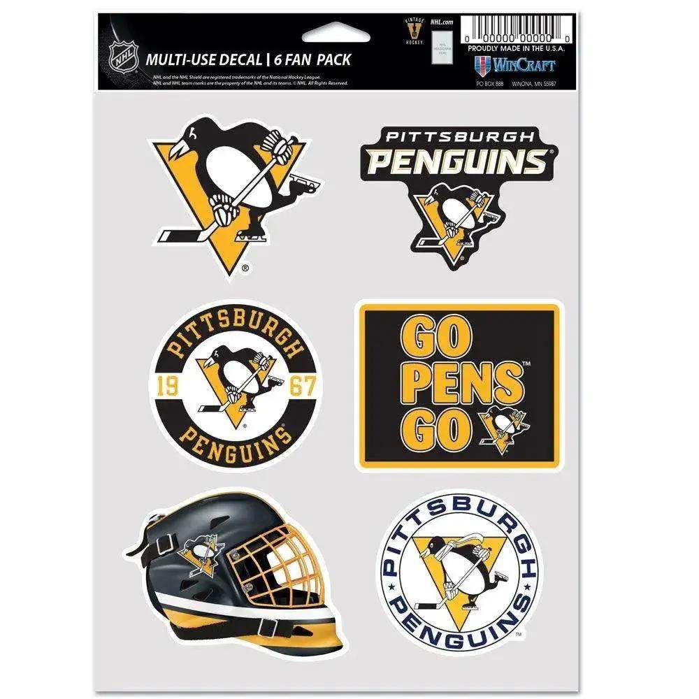 Pittsburgh Penguins Multi Use Fan Decal Six Pack