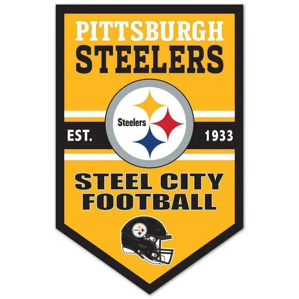 Pittsburgh Steelers 11x17 Wood Sign Chevron Decor Display