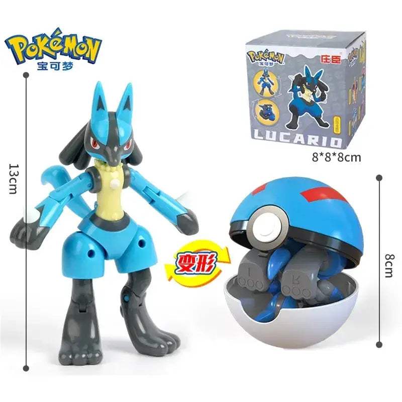 Pokemon Pokeball Anime Figures Toys, Pikachu Gengar Dragonite Snorlax Lapras Pocket Pokeball Toys - Image 10