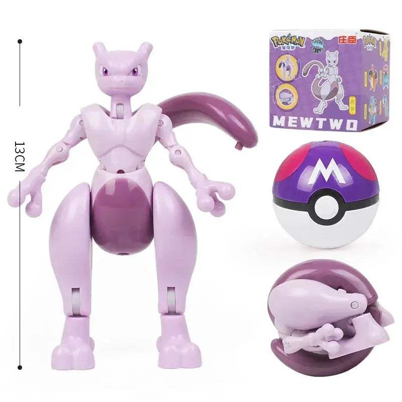 Pokemon Pokeball Anime Figures Toys, Pikachu Gengar Dragonite Snorlax Lapras Pocket Pokeball Toys - Image 31