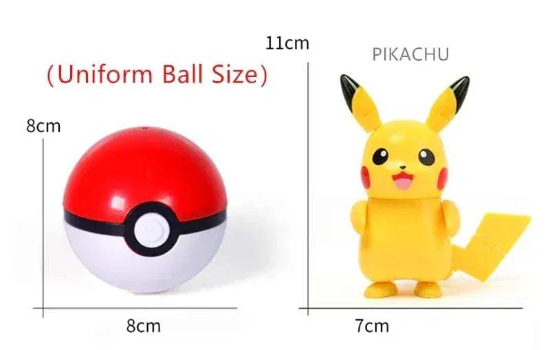 Pokemon Pokeball Anime Figures Toys, Pikachu Gengar Dragonite Snorlax Lapras Pocket Pokeball Toys - Image 70