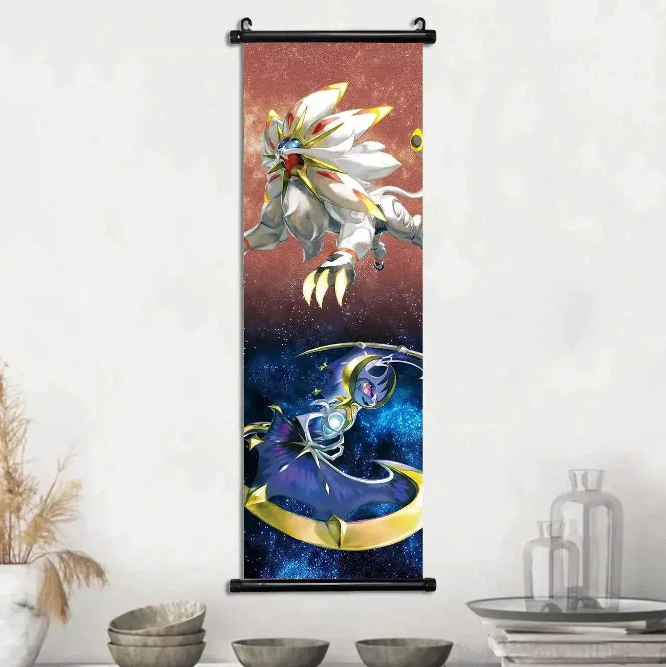 Pokemon Scroll Wall Art, Anime Posters Pikachu Eevee Modern Room Decoration Charizard Canvas Hanging Scrolls Wall Prints - Image 18
