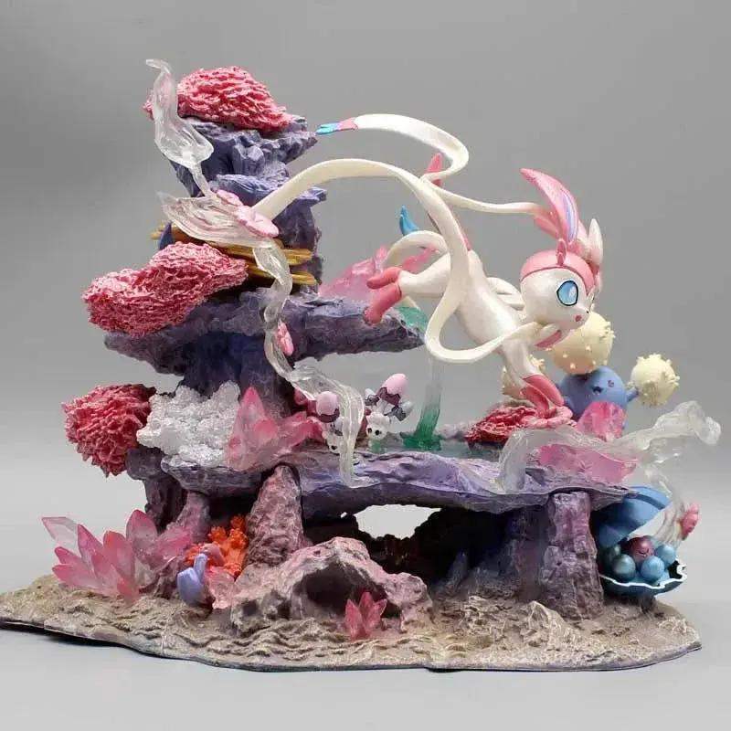 Pokemon Sylveon Anime Figures, Eevee Island Action Figurines PVC Statue Desk Decor 20 cm - Image 14