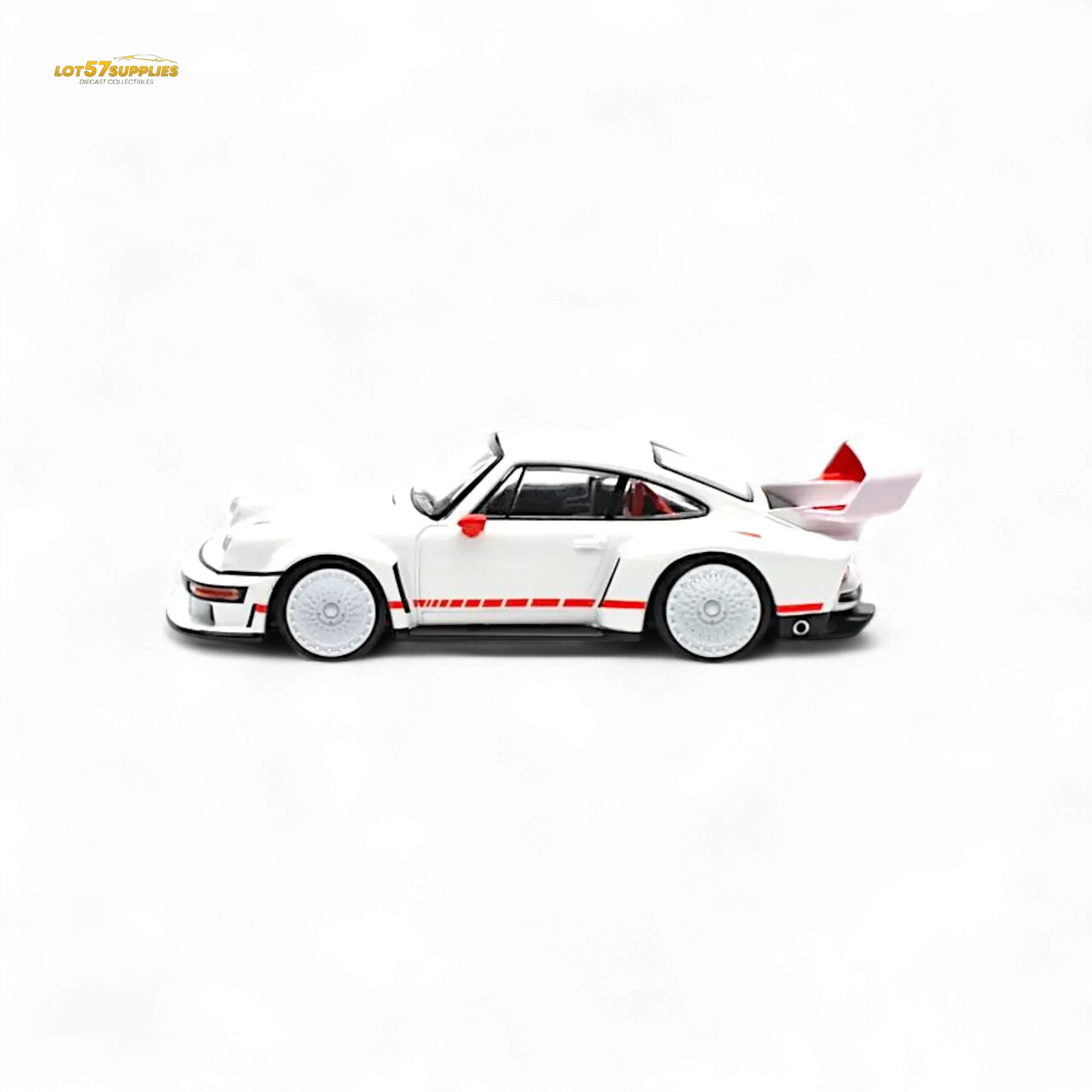 Pop Race Porsche Singer DLS Turbo White 1:64 - Image 2
